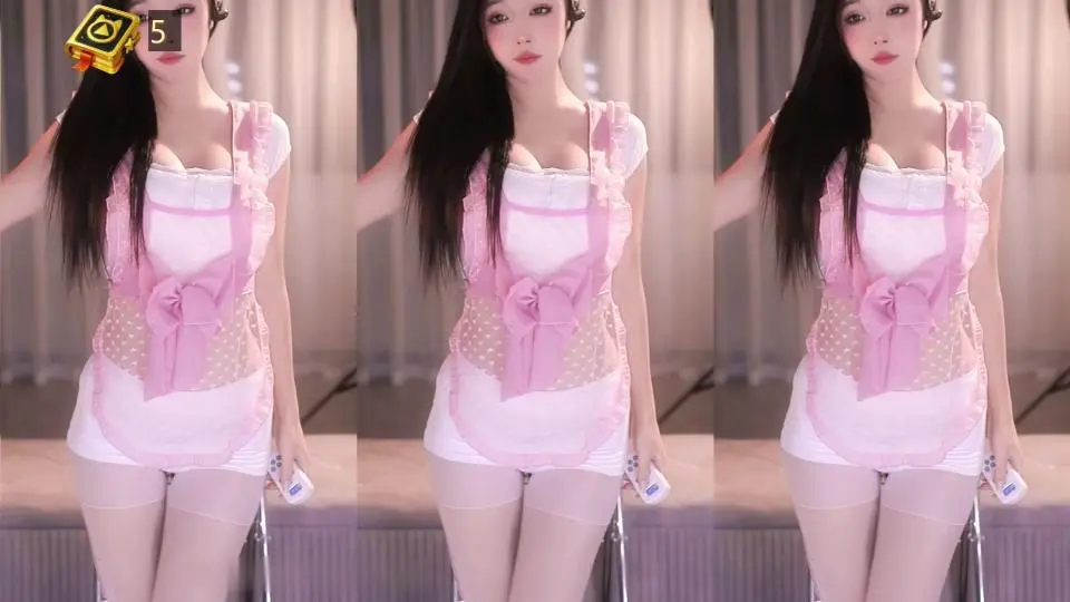 主播陈懒懒/芝芝 粉色女仆 白丝吊带袜甜美热舞