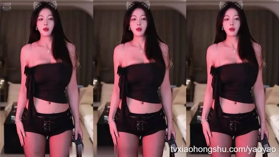 主播#一清 露脐抹胸性感撩人的俏皮猫娘风