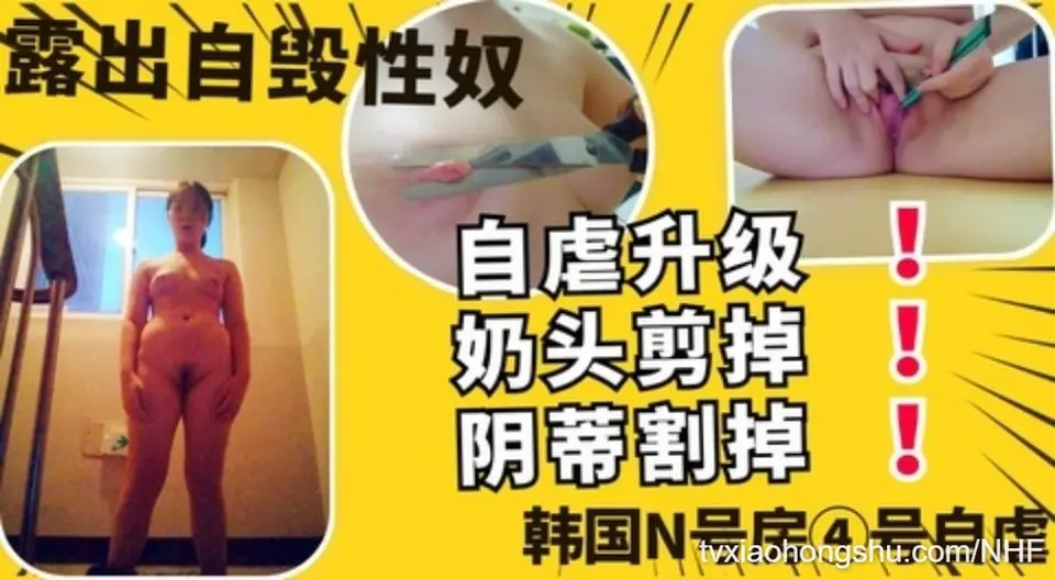 【 N号房 】自毁升级剪掉奶头割掉阴蒂剥夺快感恋痛高中性奴母狗