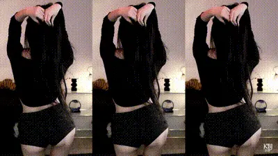 韩国女主播_哈尼尼 黑色装热舞 动图预览