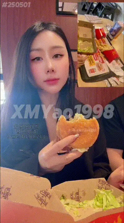 夢瑤男友立即幫她制作精液漢堡給她吃 动图预览