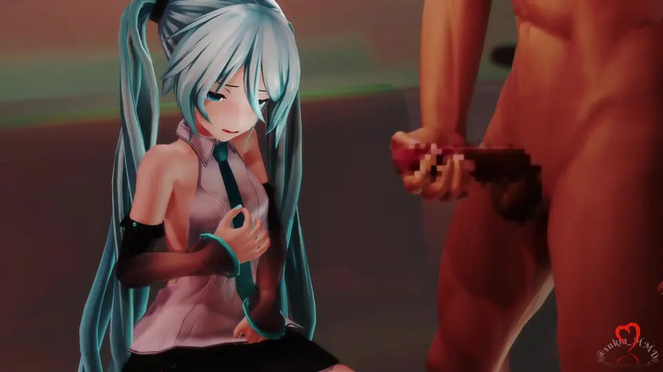 [sukia_MMD] ミクさんにセンズリを見てもらう