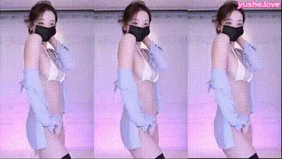 韩国BJ_muse62 御姐 白色细带比基尼热舞 动图预览