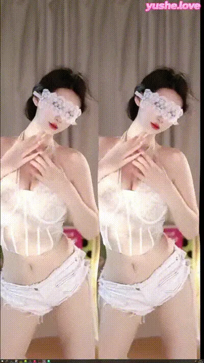 主播_小百万，蕾丝眼罩透视上衣性感诱惑秀 动图预览