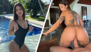 泳池日！哥伦比亚少女在邻居的别墅里被操！-anna cherry7