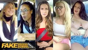 Fake Driving School - Students Just Can't Say No to getting Fuck in a Car-kira noir