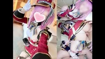 💖【AliceHolic13】Genshin Impact Charlotte Cowgirl & Glove-Handjob Triple Finish-aliceholic13