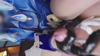 💙💧【AliceHolic13】Genshin Impact Furiina Cosplaying femdom milking raw sex♡-aliceholic13