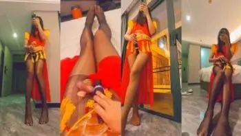 yuanladyboy：新年快乐！中国人妖穿着新年服装自慰和射精！-yuanladyboy