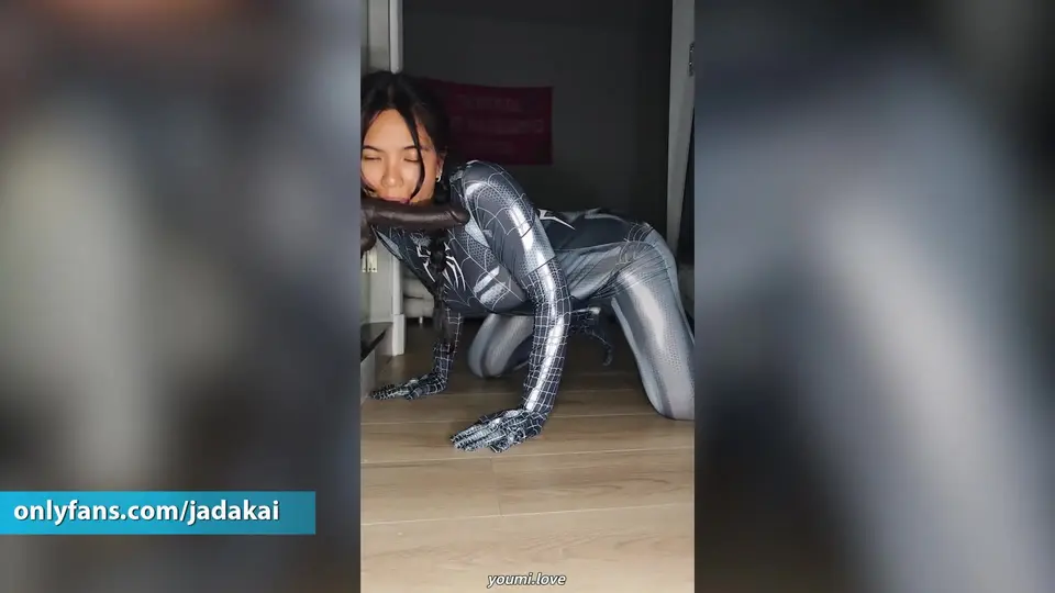 Your Friendly Neighborhood Spider-Girl Sucks and Rides a Huge Black Dildo - Jada Kai-jada kai