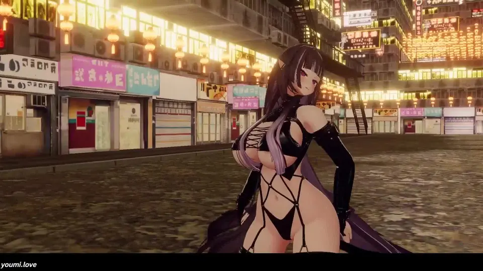 色情精灵系虚拟主播（Vtuber）脱衣舞 MMD - Shutdown-its hentai anime