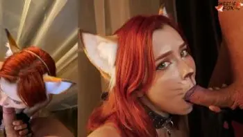 性感狐狸精爱玩假鸡鸡，口交大场面-sweetie fox